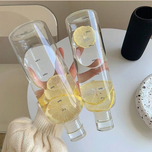Transparent water bottle